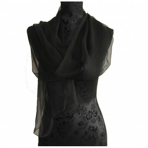 Foulard en soie Noir